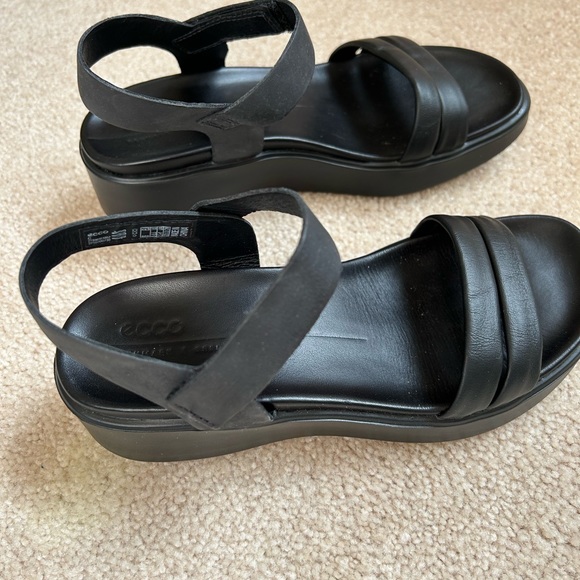 ECCO WOMEN'S FLOWT WEDGE LX SANDAL - Black - Picture 8 of 9